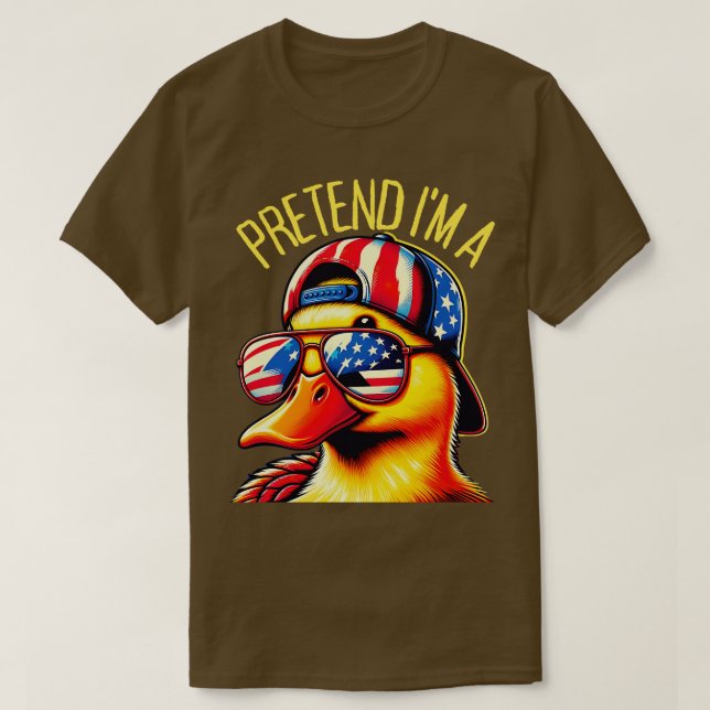 Vorgeben, ich bin ein Duck Design Frauen Männer Ki T-Shirt (Design vorne)