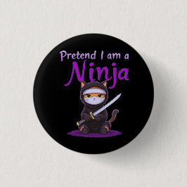 Vorgeben, ich sei ein Ninja - Funny Halloween-Kost Button