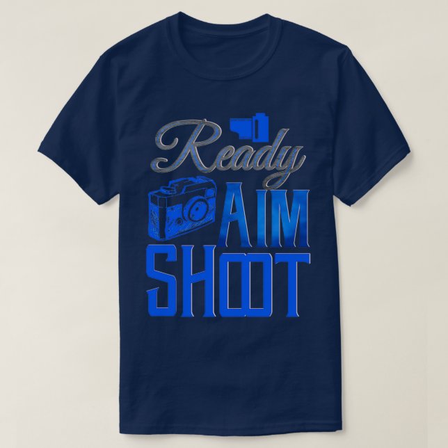Vorgefertigte Aim Shoot, Fotografie, Fotograf, Kam T-Shirt (Design vorne)