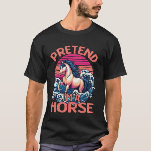 Vorgegaukeltes Pferd Lustiges Einfaches Halloween- T-Shirt