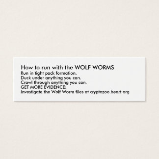 Vorgehensweise mit dem WOLF WORMS