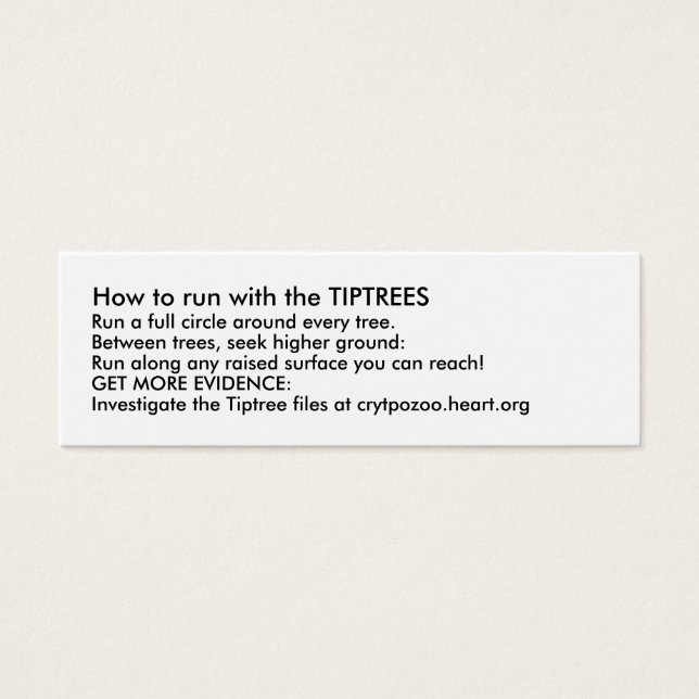 Vorgehensweise mit den TIPTREES (Vorderseite)