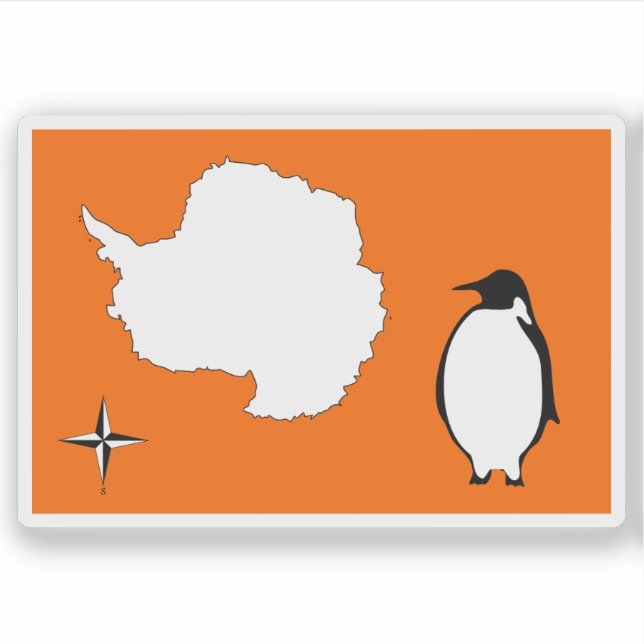 Vorgeschlagene Antarktis-Flagge (Cooper & Tucker) Aufkleber (Vorderseite)