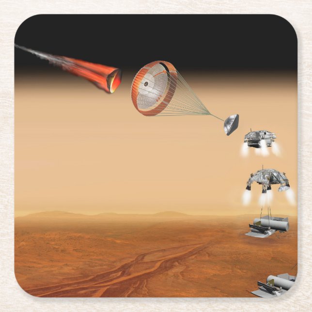 Vorgeschlagene Rückführungsmission der Mars. Rechteckiger Pappuntersetzer (Vorderseite)