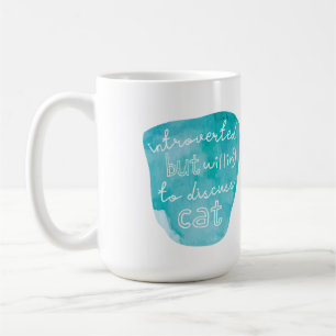 Vorgestellt, aber bereit zu diskutieren kaffeetasse
