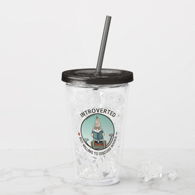 Vorgestellt, aber willens, Bücher zu diskutieren Acryltrinkbecher (Rückseite Ice)