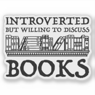 Vorgestellt, aber willens, Bücher zu diskutieren Aufkleber