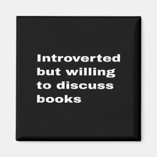 Vorgestellt, aber willens, Bücher zu diskutieren L Magnet
