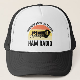 Vorgestellt, aber willens, Ham Radio zu diskutiere Truckerkappe