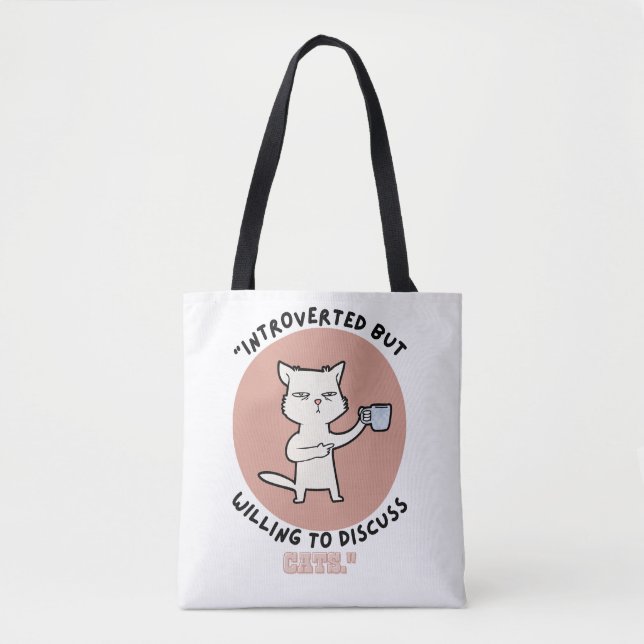 Vorgestellt, aber willens, Katzen zu diskutieren - Tasche (Vorderseite)
