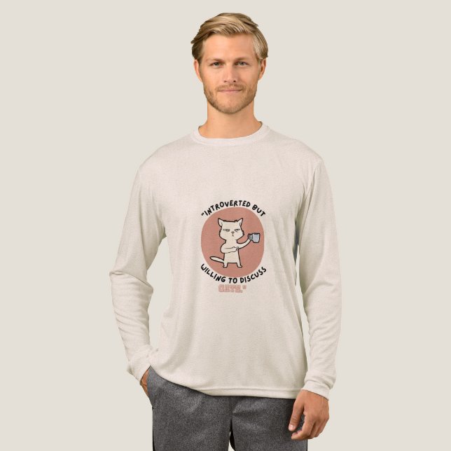 Vorgestellt, aber willens, Katzen zu diskutieren - Tri-Blend Shirt (Volle Vorderseite)