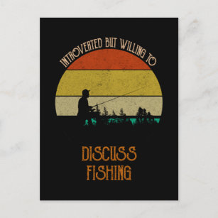 Vorgestellt, aber willens, über Fischerei zu disku Postkarte