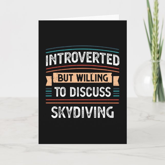 Vorgestellt bereit, Skydiving zu diskutieren Karte (Vorderseite)
