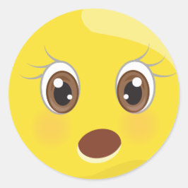 Vorgestellte Emoji-Face-Stickers Runder Aufkleber