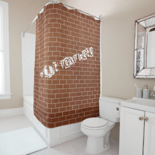 Vorhang für benutzerdefinierte Text-Dusche mit ein
