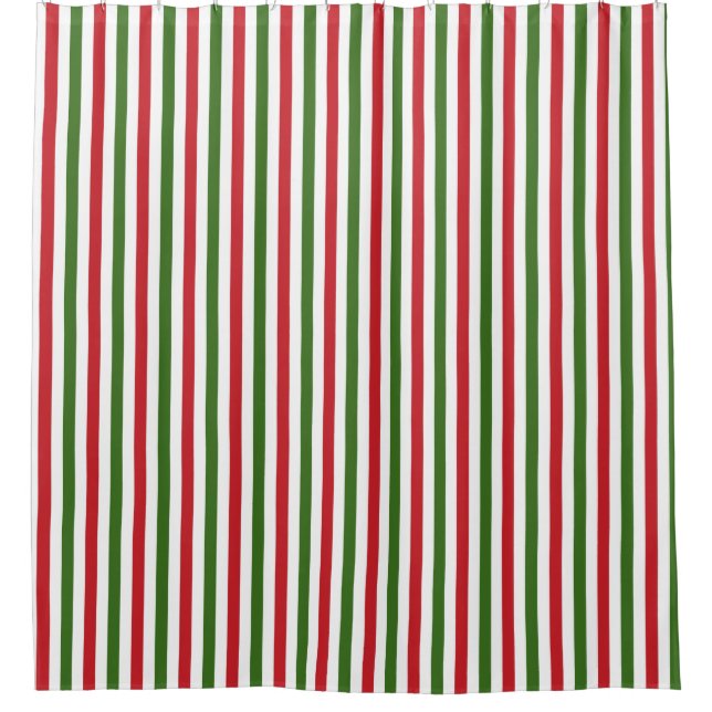 Vorhang für grüne und rote Weihnachtsdusche (Vorderseite)