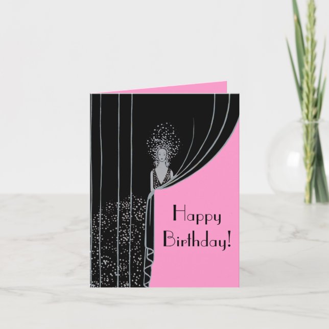 Vorhang-Modegeck ~ Karte (Vorderseite)