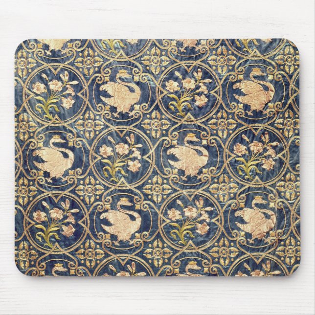 Vorhang verziert mit Schwänen und Fleurde-lys Mousepad (Vorne)