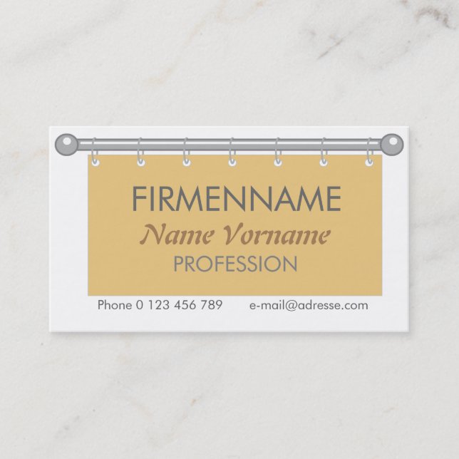 vorhang visitenkarte (Vorderseite)