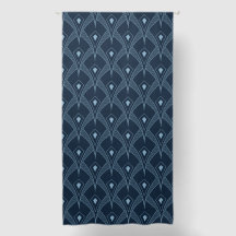 Vorhänge - Art Deco Lüfter Design Blau