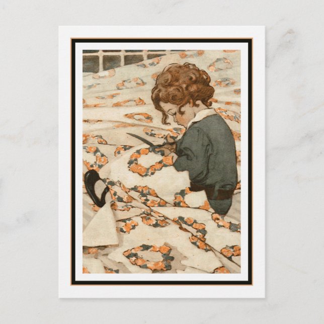 Vorhänge für Kinder von Jessie Willcox Smith Postkarte (Vorderseite)