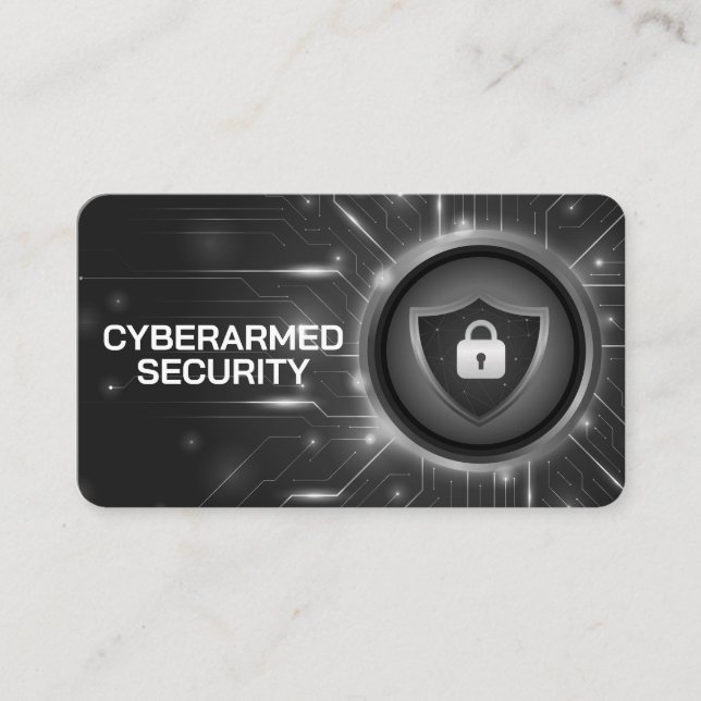Vorhängeschloss Cyber-Tech-Hintergrund Visitenkarte (Vorderseite)