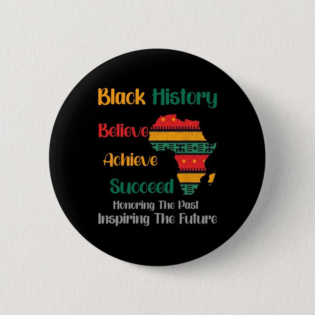 Vorher Inspirierte der Schwarze Geschichtsmonat Button (Vorderseite)