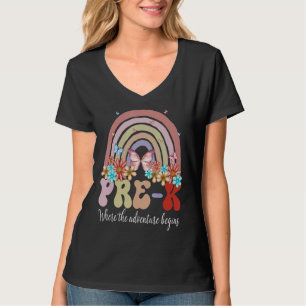 Vorher K, wo das Abenteuer beginnt Rainbow Retro G T-Shirt