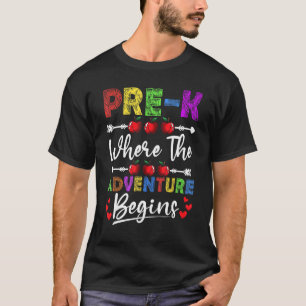 Vorher K, wo das Abenteuer mit dem Niedlichen Lehr T-Shirt