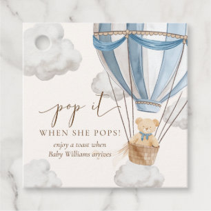 Vorher warten Teddy Bären Pop es, wenn sie Pop Geschenkanhänger