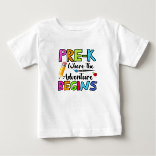 Vorher, wo das Abenteuer beginnt Baby T-shirt