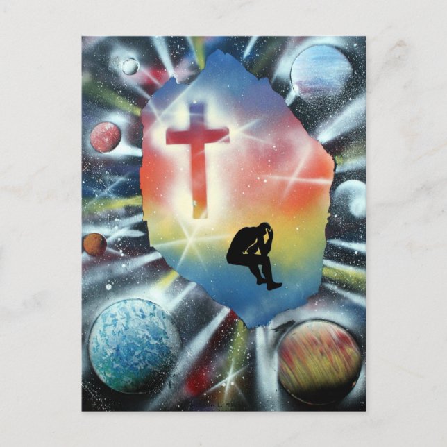 Vorherige Abbildung farbiges Universum-Kreuz Postkarte (Vorderseite)