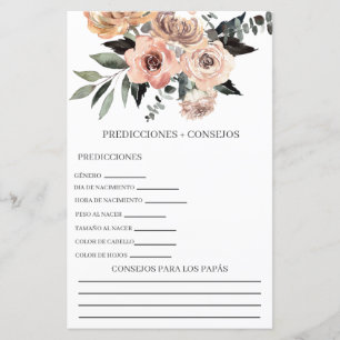 Vorhersage der Babydusche auf Spanisch