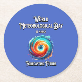 Vorhersage der Zukunft. Runder Pappuntersetzer