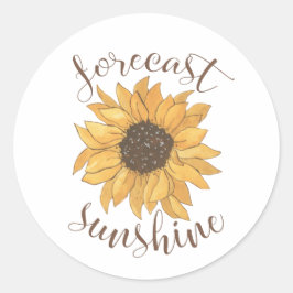 Vorhersage: Sonnenschein Runder Aufkleber