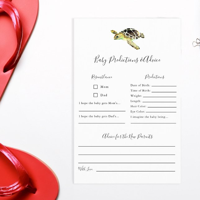 Vorhersagen & Beratung Sea Turtle Baby Dusche Einf Flyer (Von Creator hochgeladen)