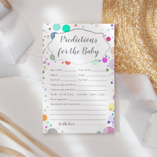 Vorhersagen & Ratschläge für das Baby-Duschspiel