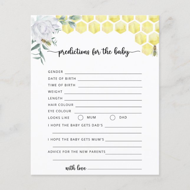 Vorhersagen und Ratschläge für kleine Bienen (Vorderseite)