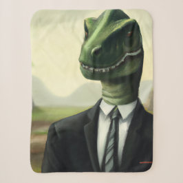 Vorhistorischer Dinosaurier Businessman, Fun AI ge Sherpadecke