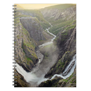 Voringsfossen Wasserfall in Norwegen-Notizbuch Notizblock