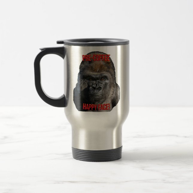 Vorkaffee-Glückliches Gesicht! Reisebecher (Links)