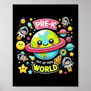 Vorkindergarten ist Außerirdisch Weltraum Planeten Poster