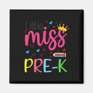 Vorkindergarten Little Miss Zurück zur Schule Mädc Magnet