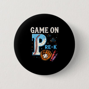 Vorkindergarten-Rückkehr zur Schule Baseball-Drip- Button
