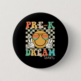 Vorkindergarten-Team Traumlehrer Retro Vorschule Z Button