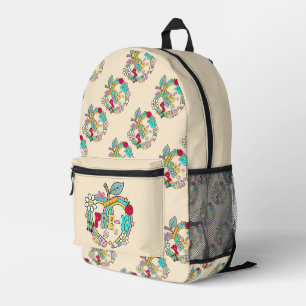 Vorkindergarten und Creme Bedruckter Rucksack