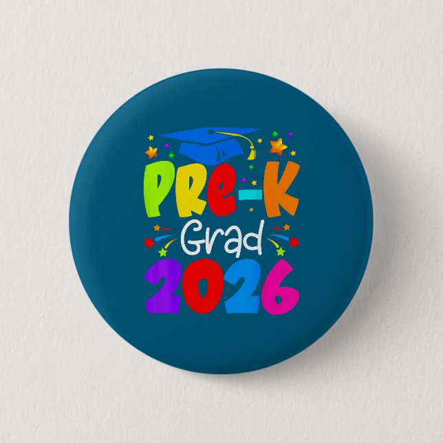 Vorkindergartenabschluss 2026 Grafik Kunst Button (Vorderseite)