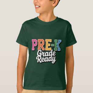 Vorkindergartenstufe Bereit – Farbige Zurück zur S T-Shirt