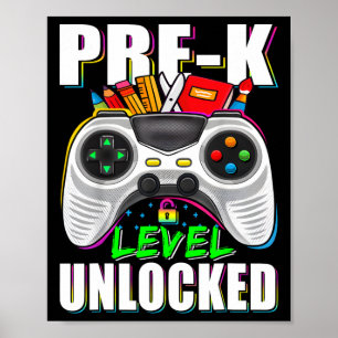Vorkindergartenstufe freigeschalteter Gamer erster Poster