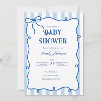 Vorladung für preppy-Baby-Party Einladung